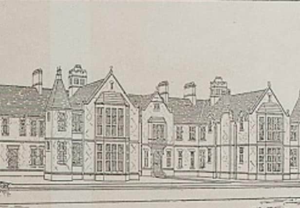 This drawing was included in the Advertiser when it first covered the hospital's opening in 1884.