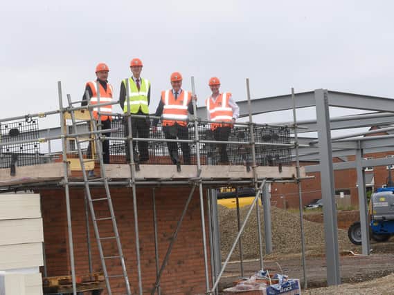 From the left, Andrew Keller (Keller Construction), Ian Hardwick (L&Q Estates), Cllr Andrew Day (Warwick District Council) and Ed Sutton (LSP Developments)