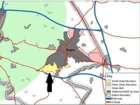 The South West Rugby site, highlighted in yellow.