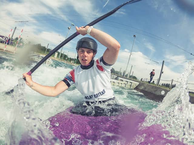 Kimberley Woods on the water at Lee Valley, preparing to represent Team GB in the Tokyo Olympics (Picture by Sam Mellish)