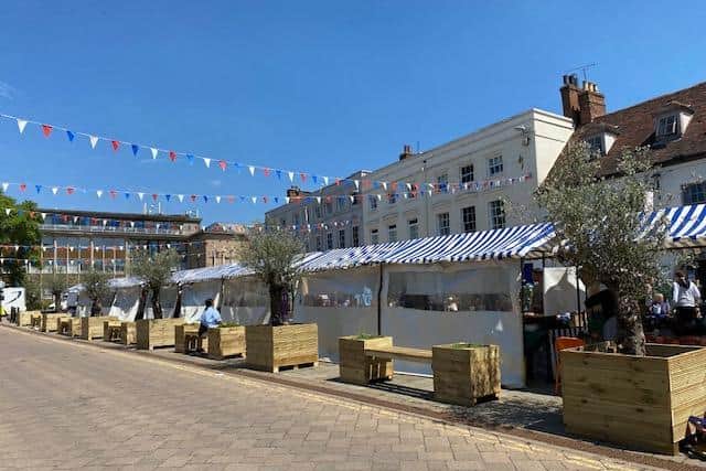 The market in Warwick town centre, which is also where the vintage carnival will be taking place. Photo supplied