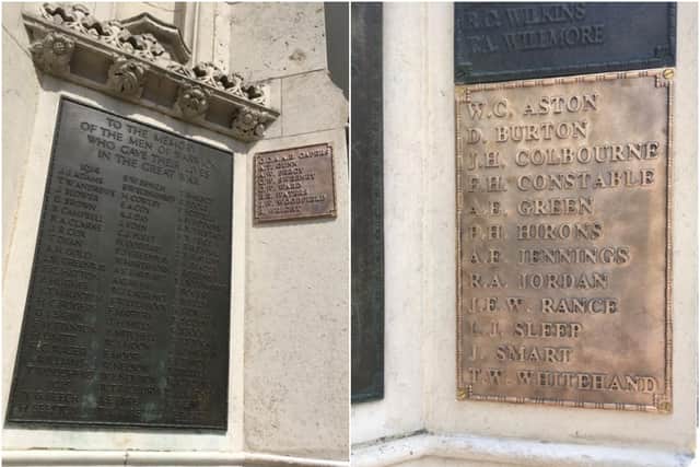To mark the centenary of the memorial, two new bronze plates were dedicated by the Mayor of Warwick, Cllr Richard Edgington, with the names of 14 Warwick men who for various reasons were missing from the original plaques. Photo supplied