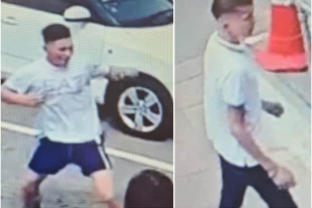 Warwickshire Police has released the images of two males that officers would like to speak with in connection with an assault that took place on Sunday afternoon  (July 11). Photos supplied