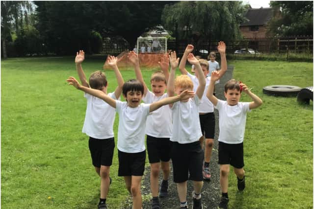 Honiley Class (Year 2) at The Ferncumbe C of E Primary School took part in sponsored walk to raise money for Plastic Oceans UK. Photo supplied.