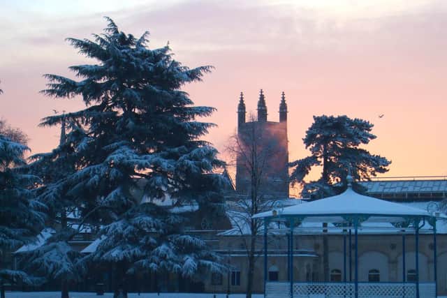 The Pump Room Gardens with All Saints' Parish church in the background. Photo by David Chantry.