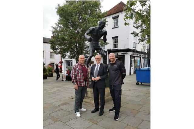 MP Matt Western with Edwin Cleary and Adrian Bush. Photo supplied