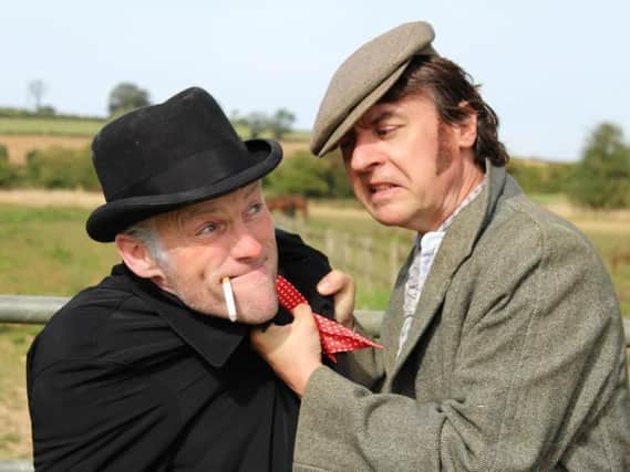 Paul Muldoon (left) as Albert Steptoe and Tim Guest as Harold Steptoe from the Stratford-based Caramba Theatre Company. 
The former Lighthorne Festival Winners will be performing an episode of the TV Classic Steptoe And Son at the week-long National Drama Festival Associations British All-Winners Festival in Coventry. Photo supplied