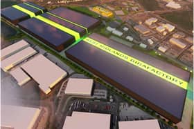 A CGI image of the proposed gigafactory site. Image supplied