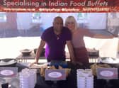 John Thaff and his wife Tracie on the Spice Fever market stall he runs.