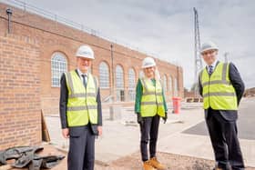 L-R: Schools Minister Nick Gibb MP, Conservative Party co-chairman Amanda Milling MP and Rugby and Bulkington MP Mark Pawsey.