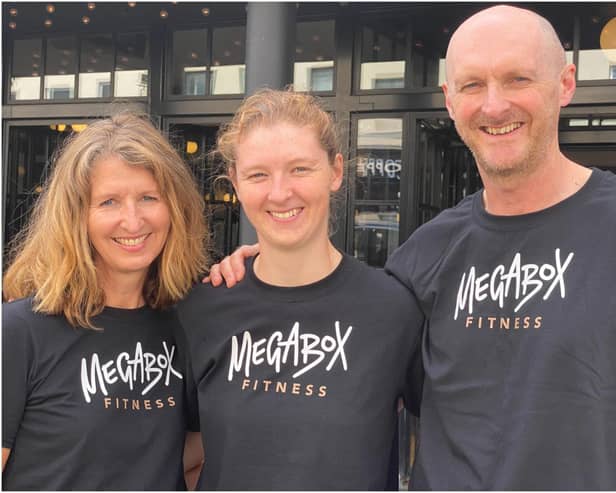 Left to right – Helen, Meg and Tim Exeter from MegaBox Fitness. Photo supplied