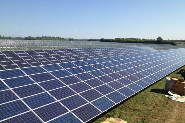 A solar farm in Broxted, Essex.