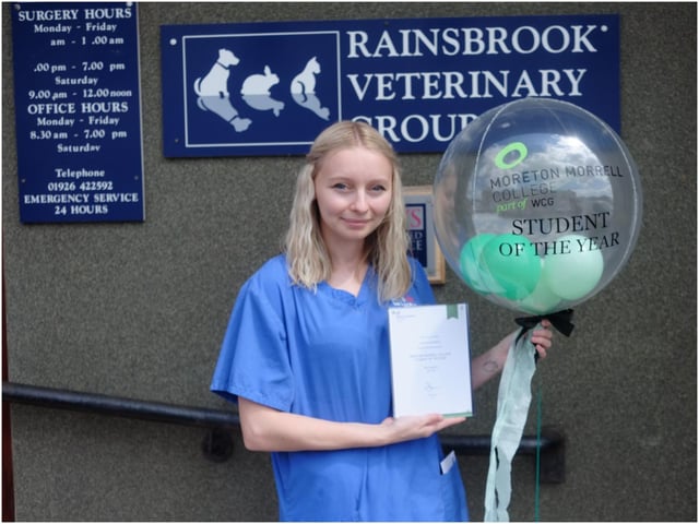 Laurissa Astfalck has been named Student of the Year by Moreton Morrell College. Photo supplied