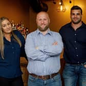 Chantelle Lee, Steve Bazell and mixologist Simon Greenwood. Photo by Everybody Smile Photography