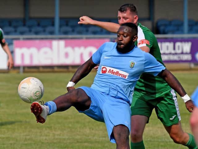 Danico Johnson scored their goal, direct from a free kick outside the box in Saturday’s friendly Pictures by Martin Pulley