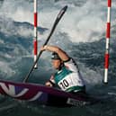 Kimberley Woods paddling in Tokyo  (Picture Getty Images)