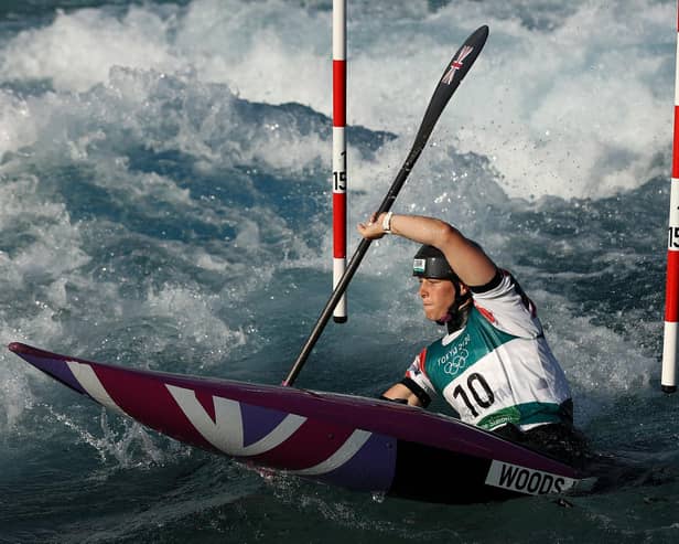 Kimberley Woods paddling in Tokyo  (Picture Getty Images)