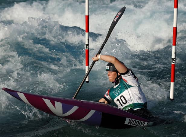 Kimberley Woods paddling in Tokyo  (Picture Getty Images)
