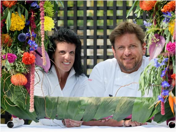 Angela Joyce (CEO of WCG) with celebrity chef James Martin. Photo supplied
