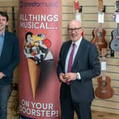 Chris O’Reilly, CEO of Presto Music (left) with Matt Western MP.