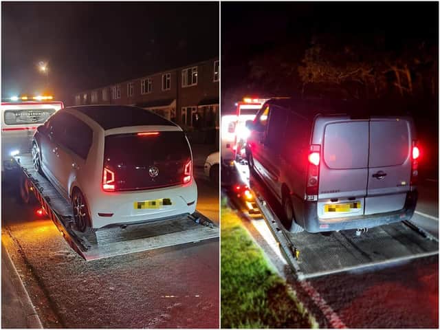 Officers stopped two vehicles - one near Ryton and one near Stoneleigh. Photo by OPU Warwickshire