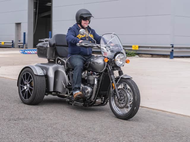 Simon on his first ride. Photo by Tony Smith