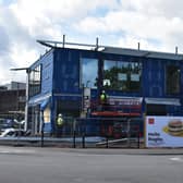 Building work continues.
