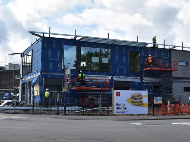 Building work continues.