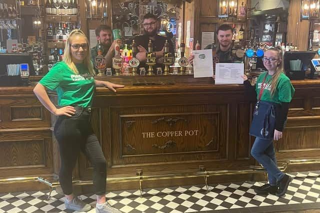 The Copper Pot staff have launched a raffle to raise money for Macmillan Cancer Support with businesses in and around Leamington generously donating hundreds of pounds worth of prizes to the cause.