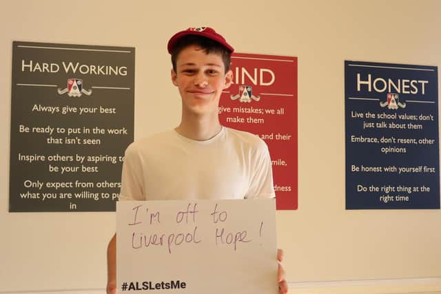Arnold Lodge student Luke is off to Liverpool Hope University.