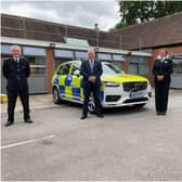 Left to Right: Chief Fire Officer Ben Brooks, Councillor Martin Watson, Warwickshire Police Chief Constable Debbie Tedds, and Police and Crime Commissioner Philip Seccombe. Photo supplied