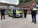 Left to Right: Chief Fire Officer Ben Brooks, Councillor Martin Watson, Warwickshire Police Chief Constable Debbie Tedds, and Police and Crime Commissioner Philip Seccombe. Photo supplied