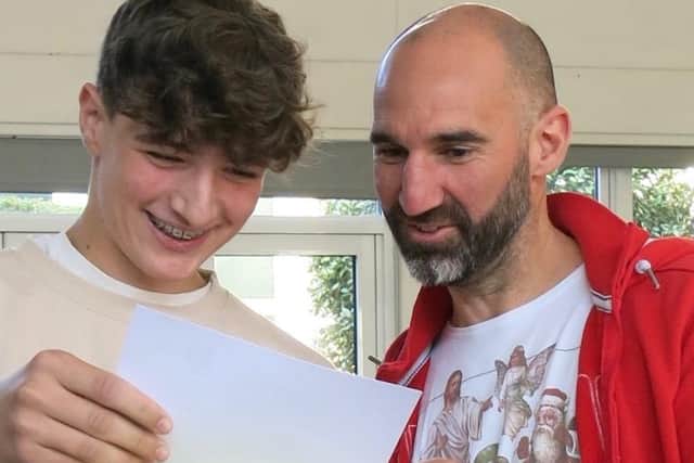 Southam College pupil Rico is happy with his GCSE results.