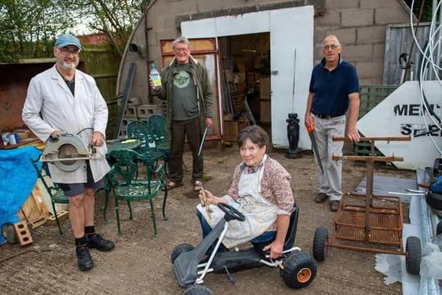 Bishop's Itchington Men in Sheds received a donation to purchase a wood lathe from David Wilson Homes. Photo supplied