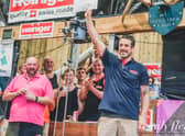 Stuart sheared 872 sheep in nine hours to break the world record. Credit Emily Fleur.
