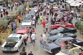 Visitors poured into Market Place for the town's popular classic car show, organised by the Warwick Court Leet.