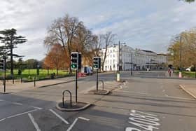 The puffin crossing, which is located outside The Pump Rooms, will become Warwickshire’s first rainbow road crossing. Image: Google Street View.