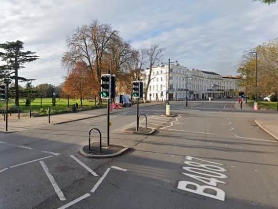 The puffin crossing, which is located outside The Pump Rooms, will become Warwickshire’s first rainbow road crossing. Image: Google Street View.