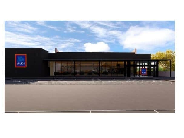 A computer generated image of what the new Aldi store might look like.