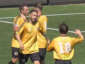 Goal celebrations pre-season - but Racing Club Warwick were unable to score against Highgate in their opening league game and must wait until August 28th for their chance to put points on the board