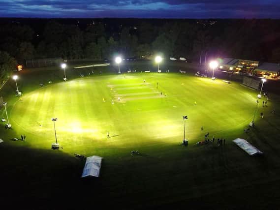 Kenilworth's floodlit ground from the air