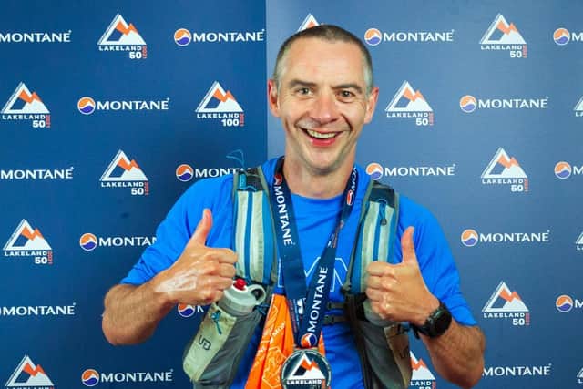 Oliver Brearley, 44, recently took part in and finished the Lakeland 50 race in 13 hours and 50 minutes and was among the first 250 runners out of around 1,200 to cross the finish line.