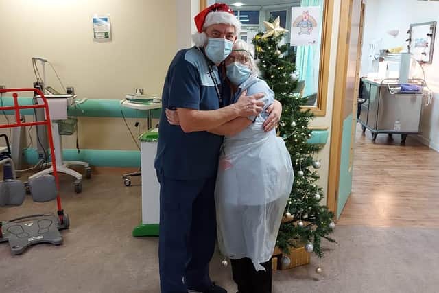 Martin Allsopp and his wife Jean who works at the hospital as a healthcare assistant.