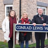 Conrad Lewis' family – Siobhan Lewis (sister); Sandi Lewis (mother); Tony Lewis (father) and Jordan Lewis (brother). A road in the Myton Green development, near Warwick, has been named in memory of Conrad.