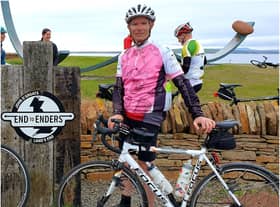 Ian Smith cycled 940 miles from Lands End to John O’Groats in aid of Molly Olly’s Wishes. Photo supplied
