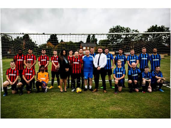 Southam Sporting FC alongside the David Wilson Homes Sales Advisers. Photo supplied
