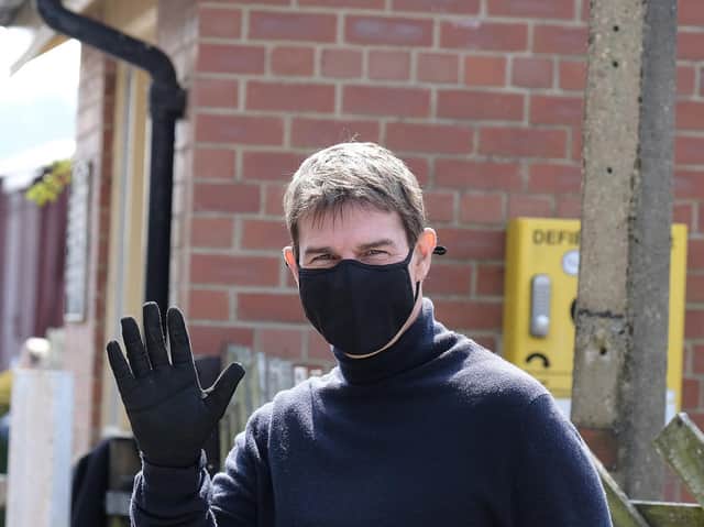 Tom Cruise has been spotted in locations across the country filming the new Mission Impossible. Photo by SWNS.