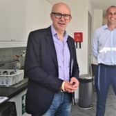 Matt Western MP with Ben Ludford, assistant director, housing and support, during a visit to Derventio Housing Trust’s newest property in Warwick. Photo supplied