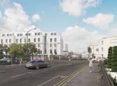 An artist's impression of the new flats