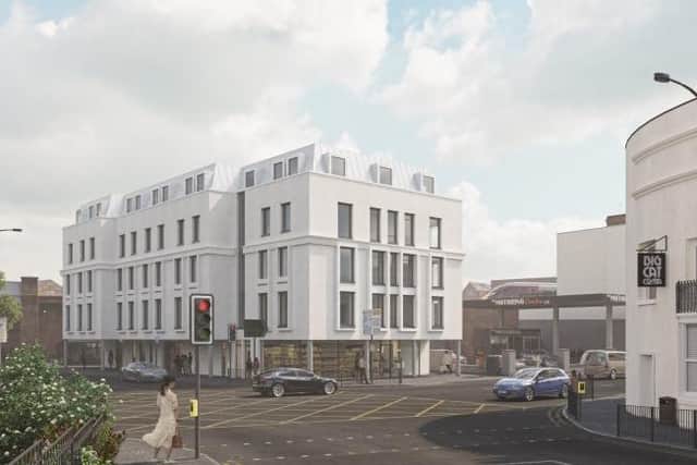 An artist's impression of the new flats